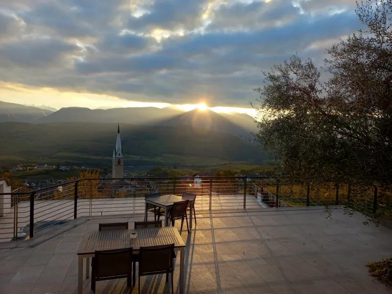 Terrace at sunset